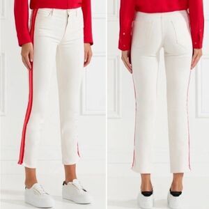 Mother The Mid Rise Dazzler Ankle Crop Whipping The Cream Pink Racer 24